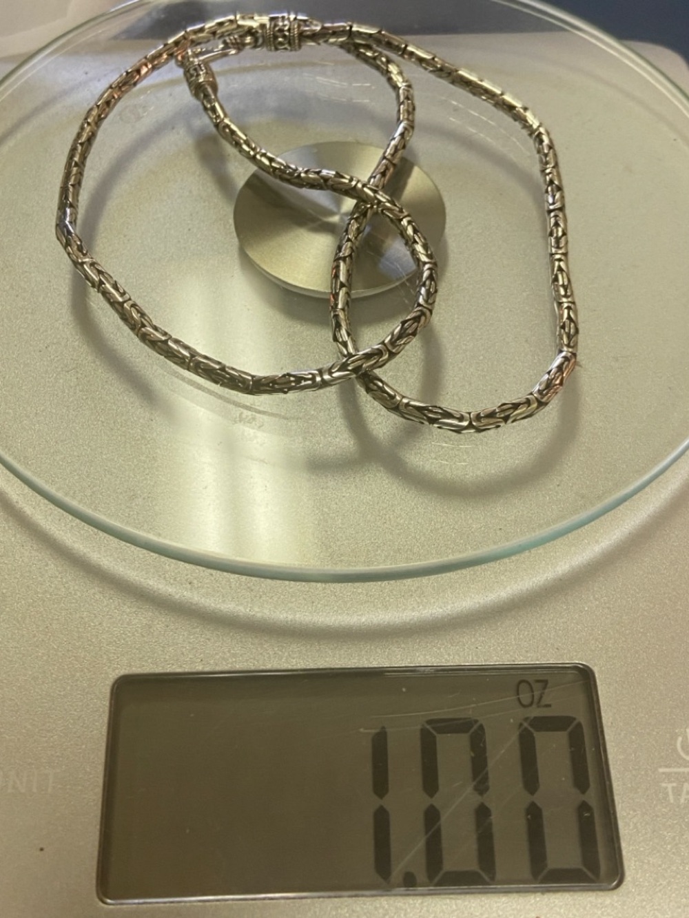 Sterling 925 Silver Vintage Byzantine Chain Necklace 18โ Excellent Condition - Picture 7 of 8